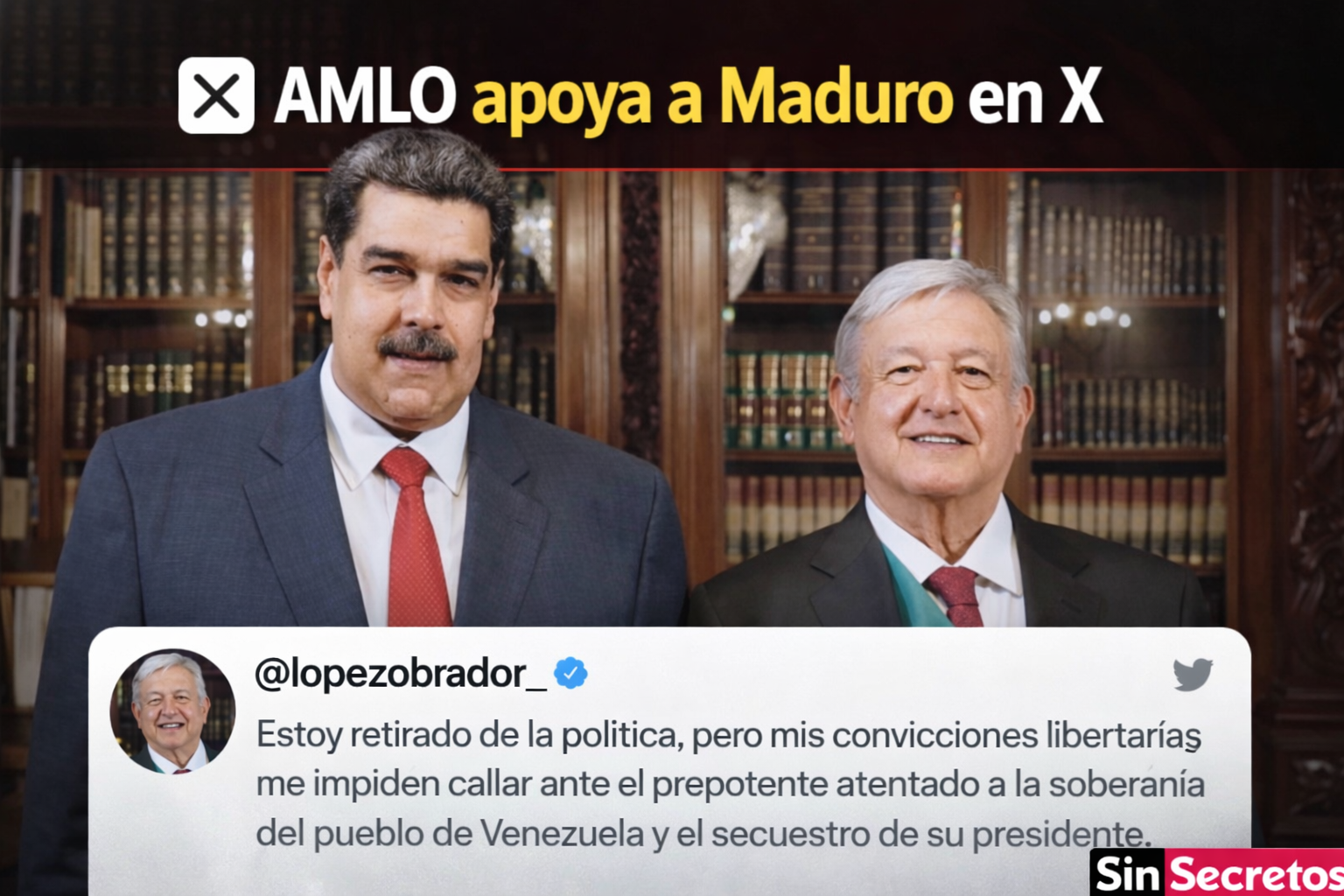 AMLO rompe el silencio se pronuncia por bombardeo a Venezuela