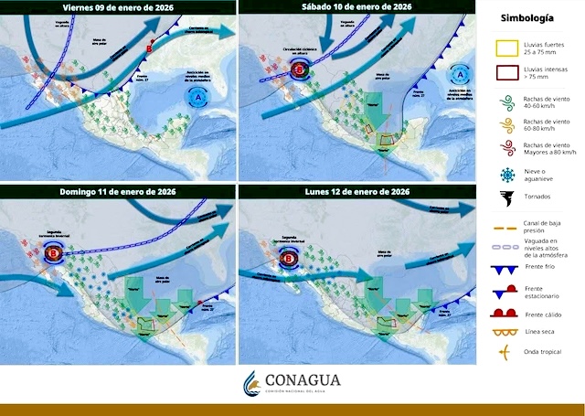 Alerta por lluvias ante Frente Frío 27