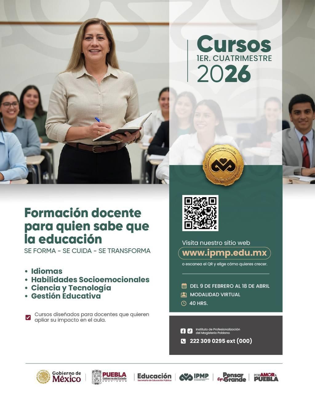 Convoca IPMP a cursos gratuitos de formación continua 2026