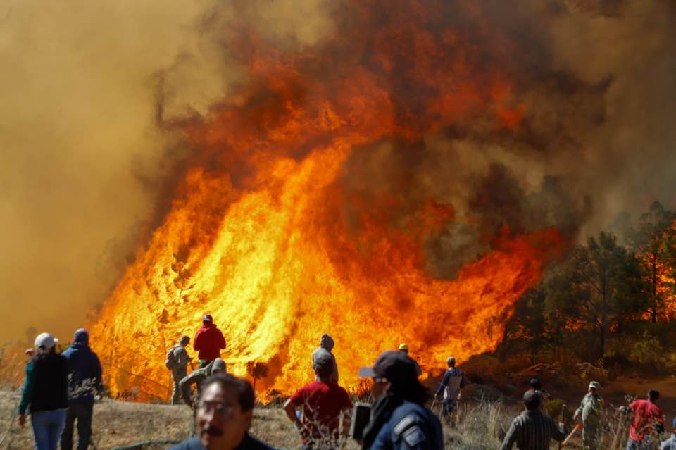 De entre 48 a 72 horas se espera sofocar incendio en la Sierra Negra; no se reportan heridos ni muertos