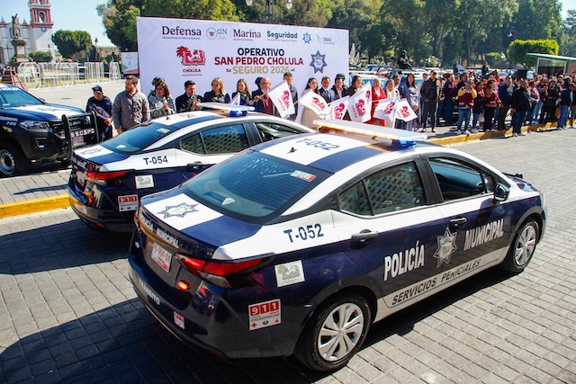 Dan arranque a operativo de seguridad en San Pedro Cholula