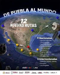 Anuncia Gobierno de Puebla 12 nuevas rutas aéreas desde Huejotzingo