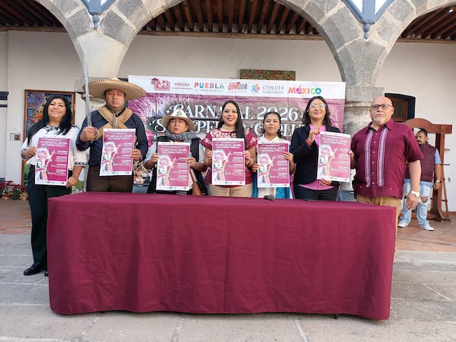 Todo listo para el carnaval de Cholula 2026
