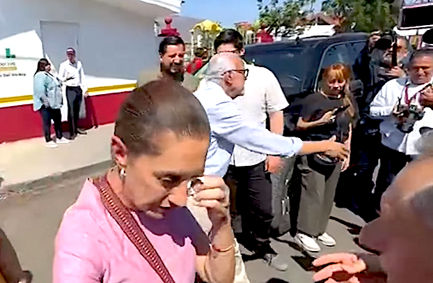 ¡Le picaron un ojo a Claudia Sheinbaum! 
