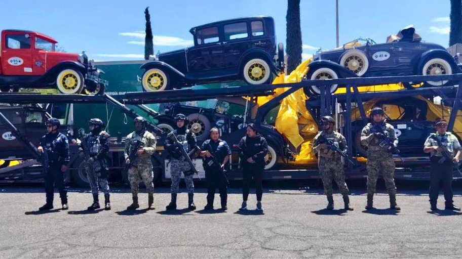 Fuerzas de seguridad recuperan nodriza y autos de colección