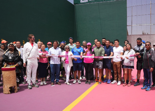 Rescatan cancha de frontenis en el Deportivo Tlachtli