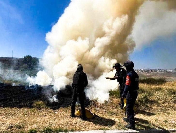 SSP sofoca cuatro incendios en Puebla