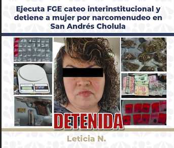 En cateo, Fiscalía detiene a mujer por narcomenudeo 