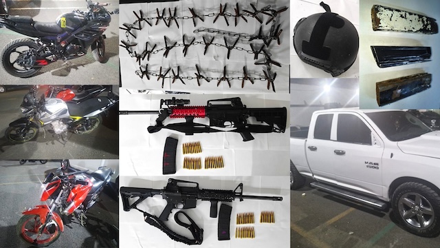 Fuerzas de seguridad aseguran armas de alto calibre
