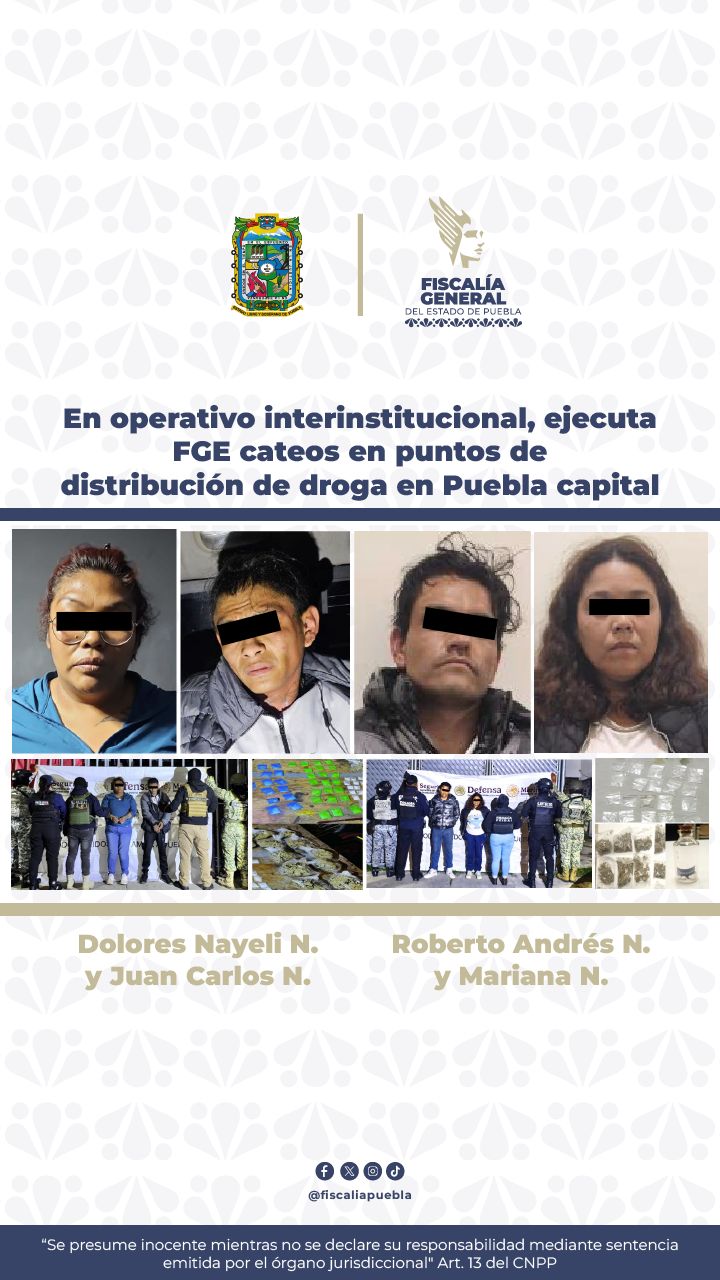 Cae red de distribución de droga en la Rivera Anaya tras cateos de la FGE