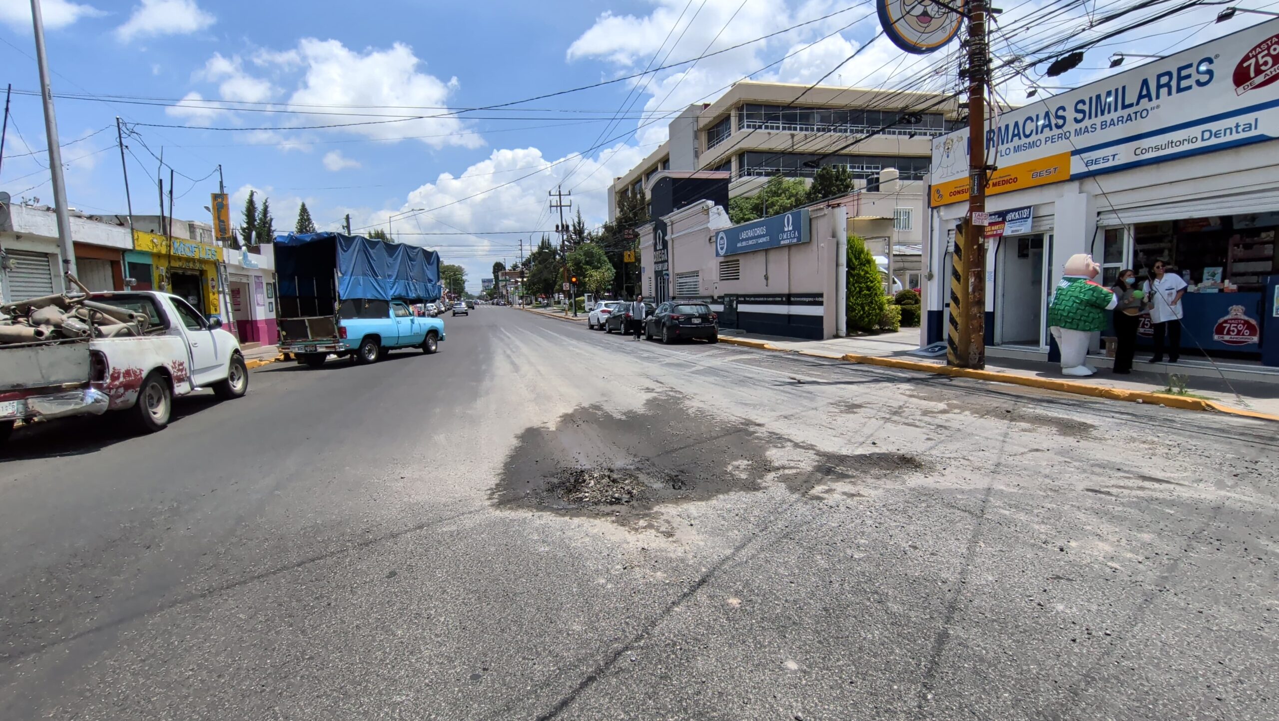 No duraron nada! Agua de Puebla perfora vialidades nuevas; Gobierno del Estado exige reparaciones de calidad.