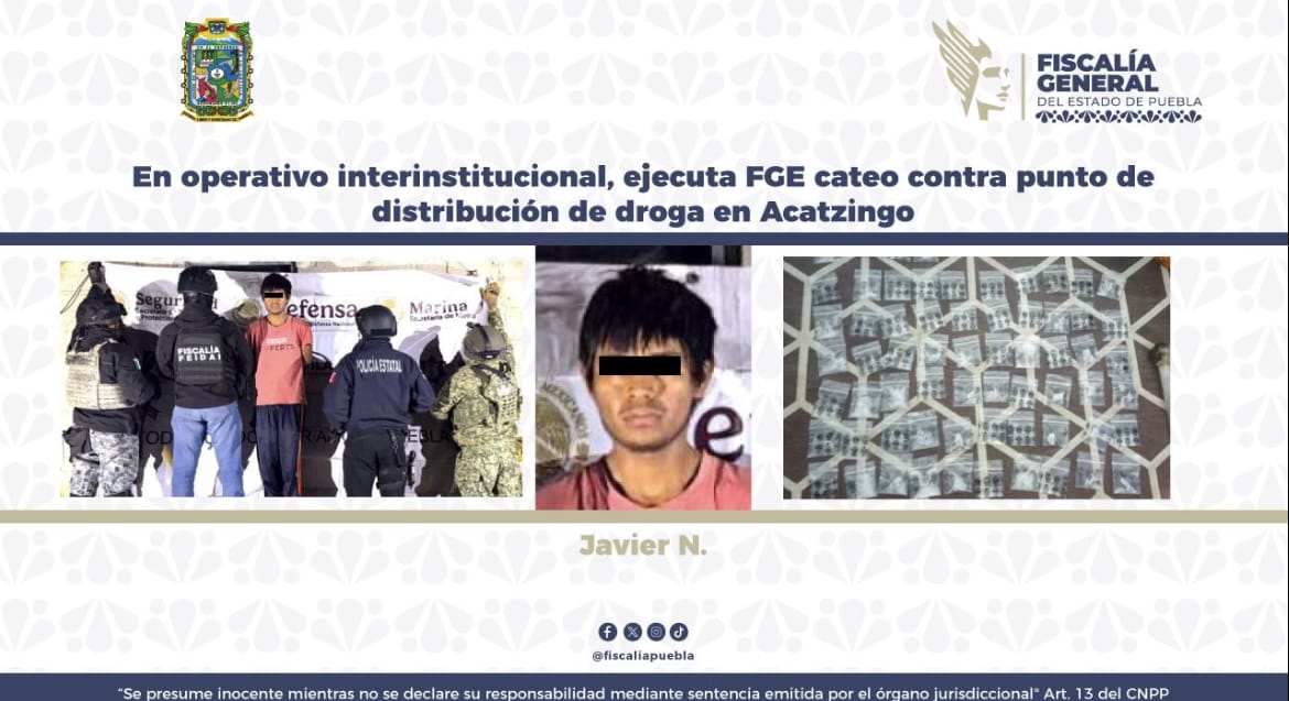 FGE cateo contra punto de distribución de droga en Acatzingo