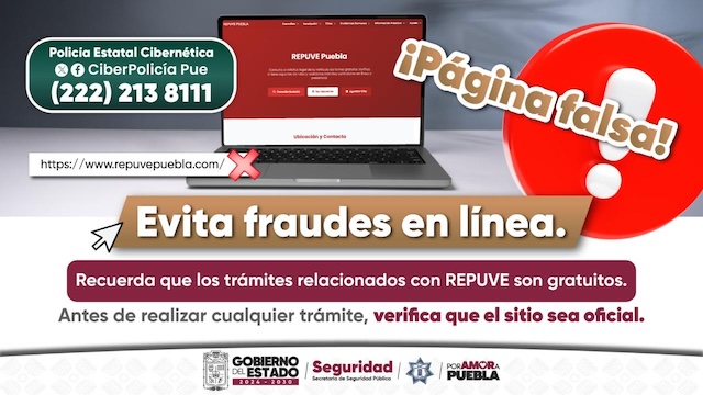 Alertan sobre sitio web falso del REPUVE