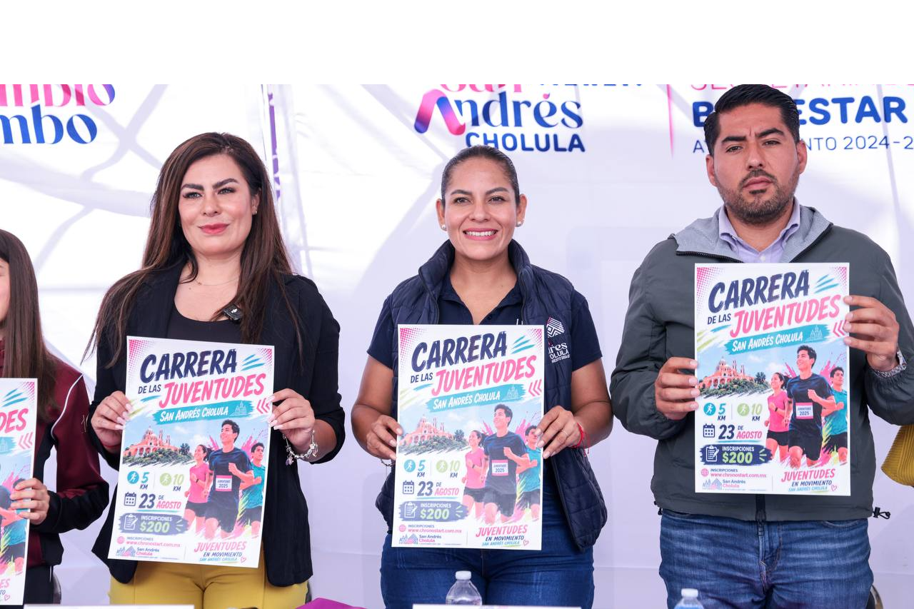 San Andrés Cholula presenta la carrera Corre por las Juventudes 2026