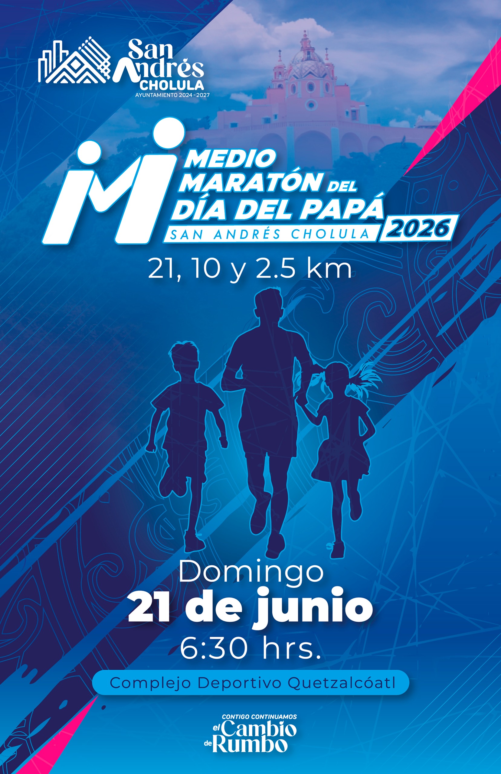 Todo listo para el Medio Maratón, en San Andrés Cholula, este domingo, inicia 06.30 AM