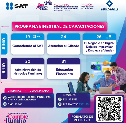 Capacitará Gobierno de San Andrés Cholula a emprendedores y empresas locales 