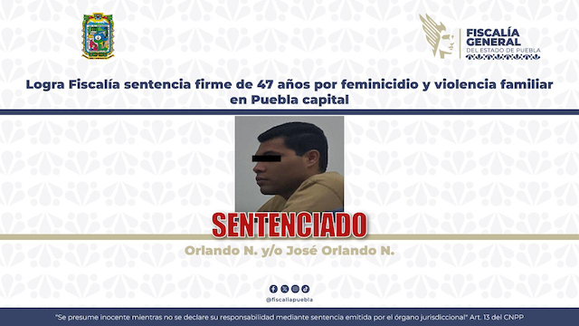 Sentencian a Orlando N,  50 años de cárcel por feminicidio
