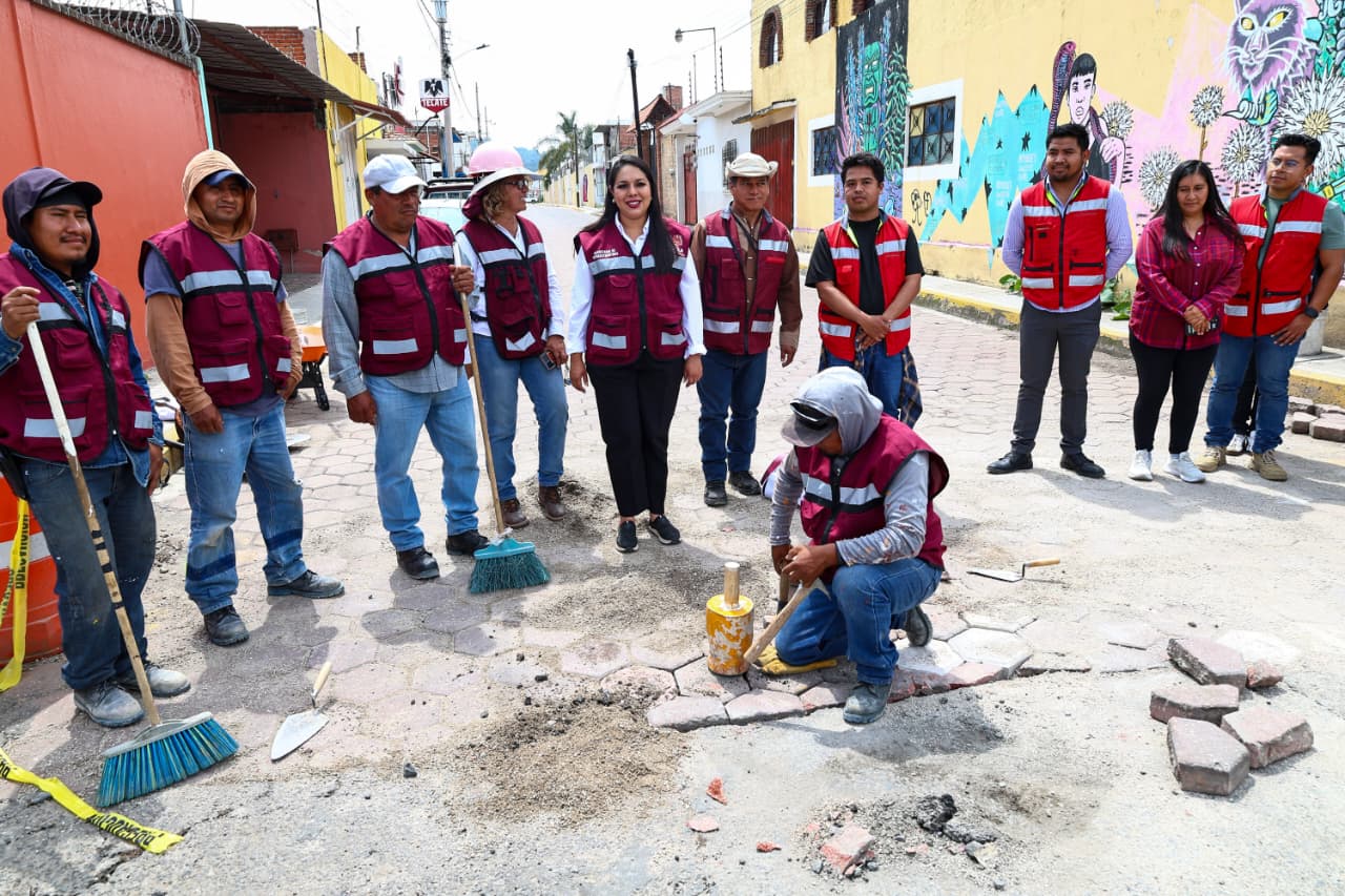 Tonantzin Fernández inicia Brigada de la Transformación para mantenimiento urbano en San Pedro Cholula