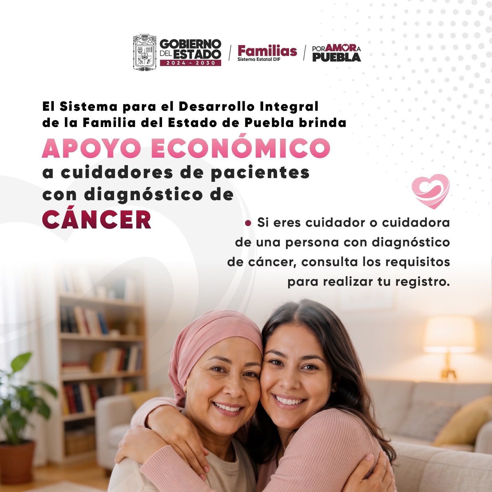 Abre SEDIF registro para apoyar a cuidadores de pacientes con cáncer en Puebla