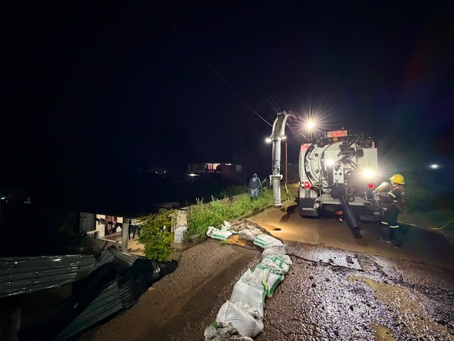 Brigada Pluvial de San Pedro Cholula atendió los casos de auxilio por lluvias