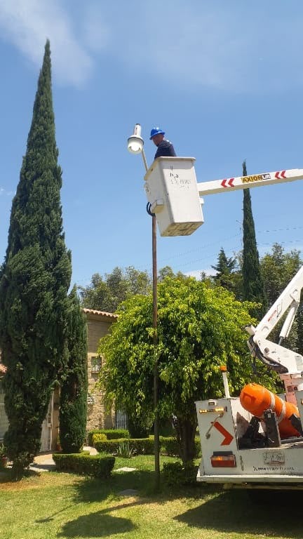 Se intensifica mantenimiento de alumbrado en juntas auxiliares de San Pedro Cholula
