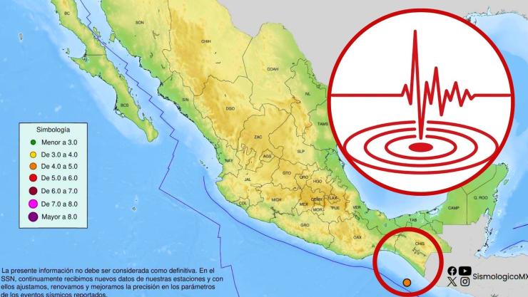 Temlor en Chiapas de 4. 8 no se sintió en Puebla
